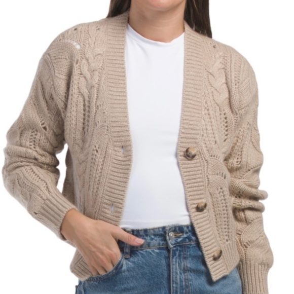 Naked Cashmere Natasha Cable Knit Cardigan, Size M - Picture 10 of 12